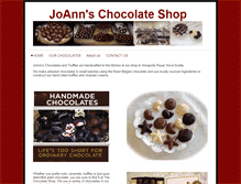 Tablet Screenshot of joannschocolateshop.com